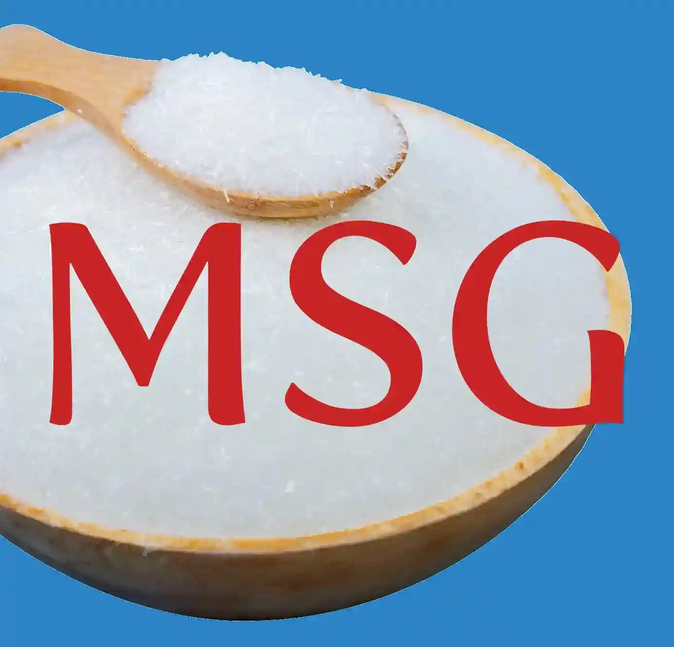 Butiran MSG di sisi kiri